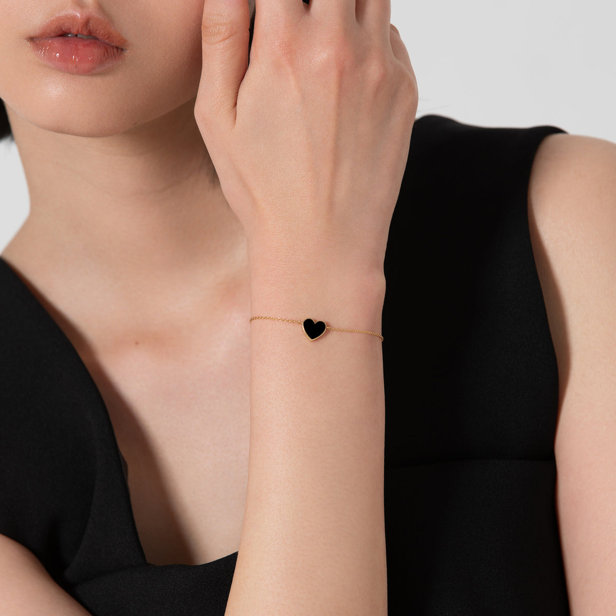 リバーシブルハートブレスレット(レッド/ブラック/ホワイト) – Bijou de M