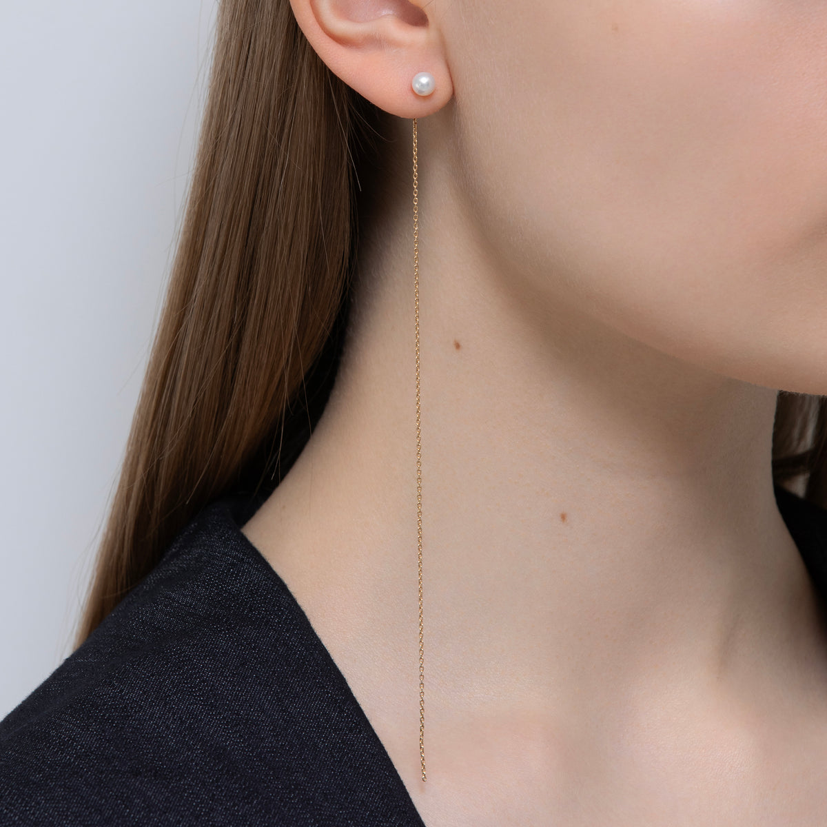 プチパールチェーンピアス – Bijou de M