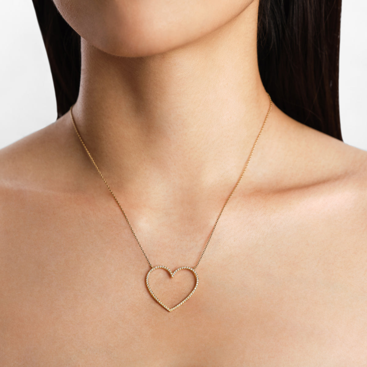 ダイヤオープンハートネックレス L – Bijou de M