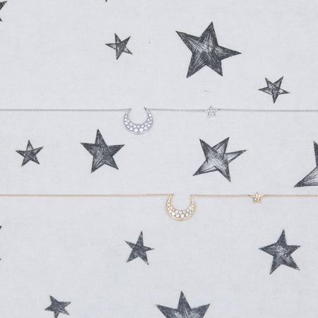 Moon and Star Necklace