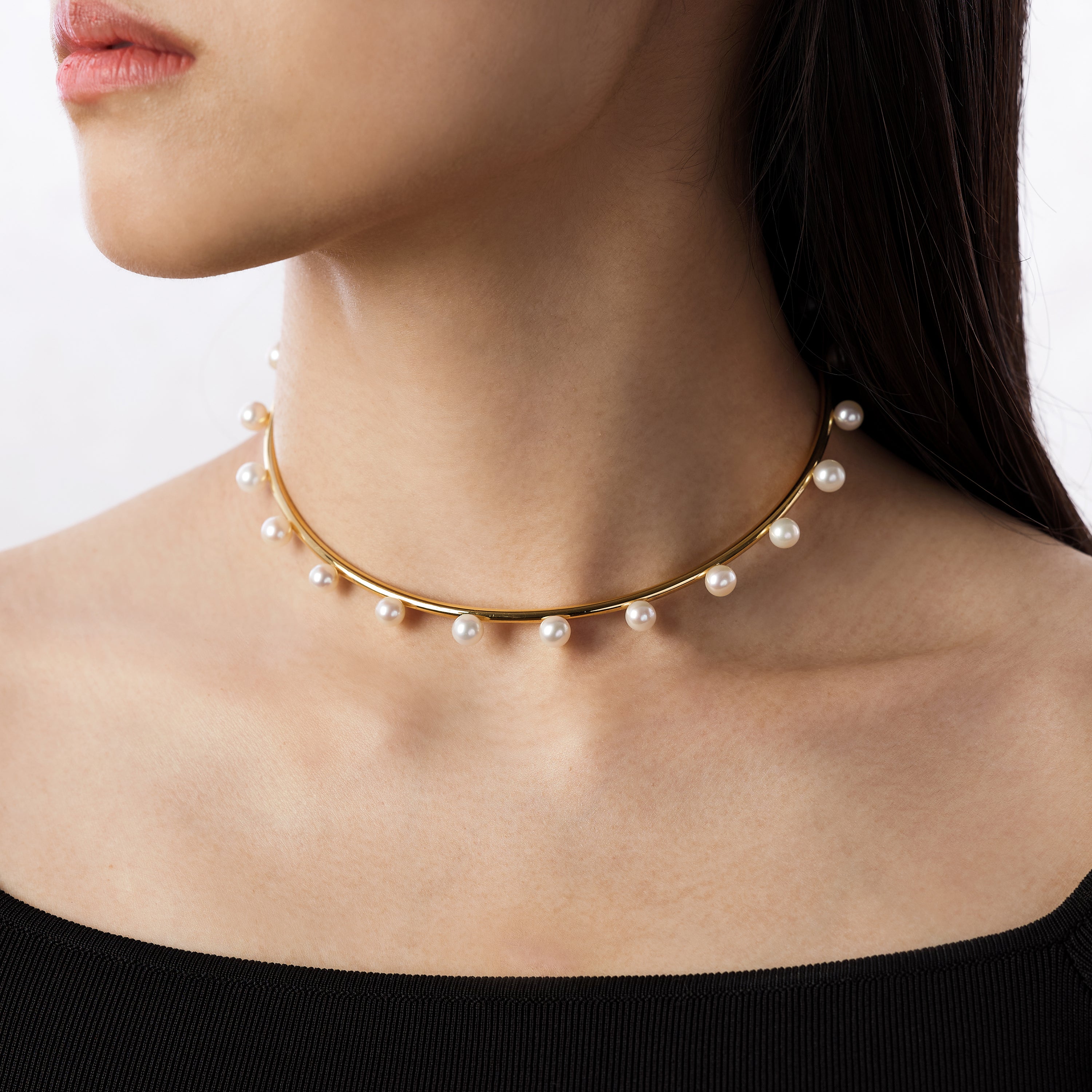 ビジュードエムビジュードエム Bijou de M Pearl Choker - ネックレス